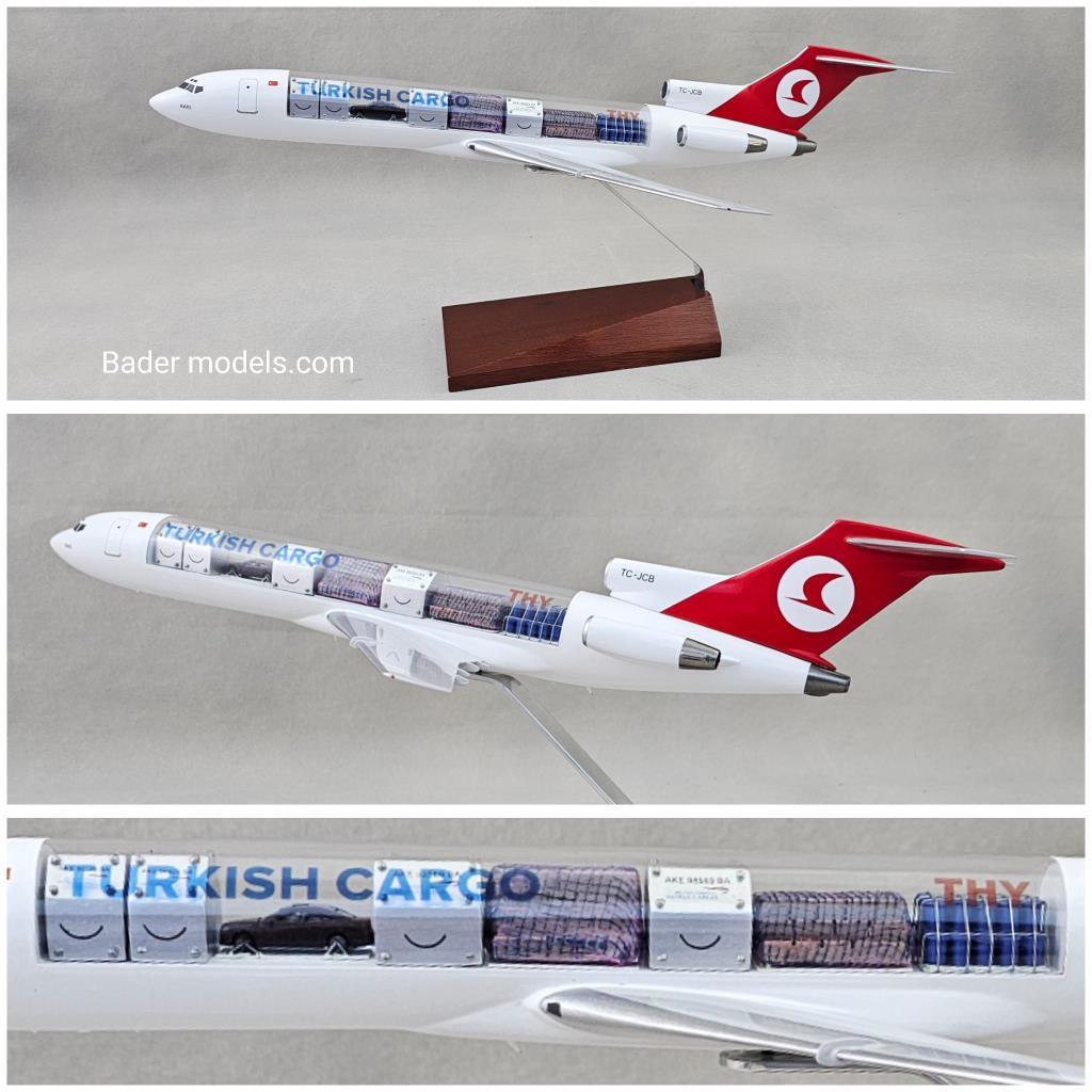 CLEARANCE - Turkish Cargo - B727-200F - (1:100) - 180° Clear Top